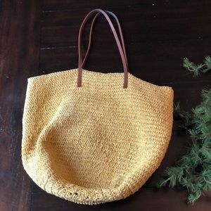 Jcrew rafia tote